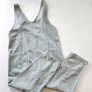 High Roller Striped Denim Jumpsuit